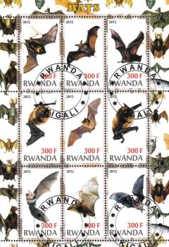 Fledermaus-Briefmarkenset Ruanda Detail